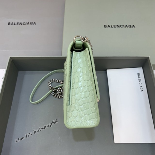 Balenciaga專櫃爆款鱷魚紋鏈條包女士肩背包 巴黎世家沙漏鏈條斜挎包 fyj1877